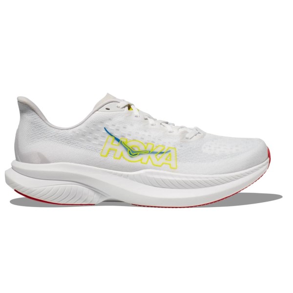 Hoka Mach 6 - Mens Running Shoes - White/Nimbus Cloud