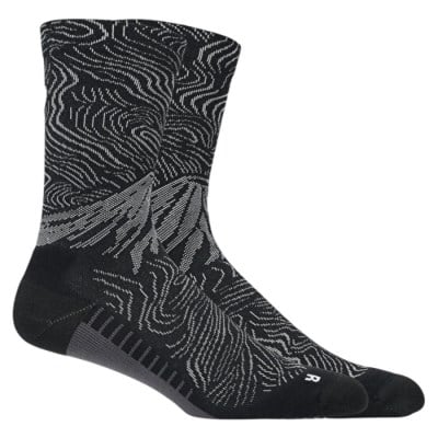 Asics FujiTrail Graphic Crew Unisex Running Socks - Black/Cloud