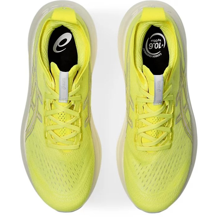 Asics Gel Nimbus 27 - Mens Running Shoes - Citron/Cream