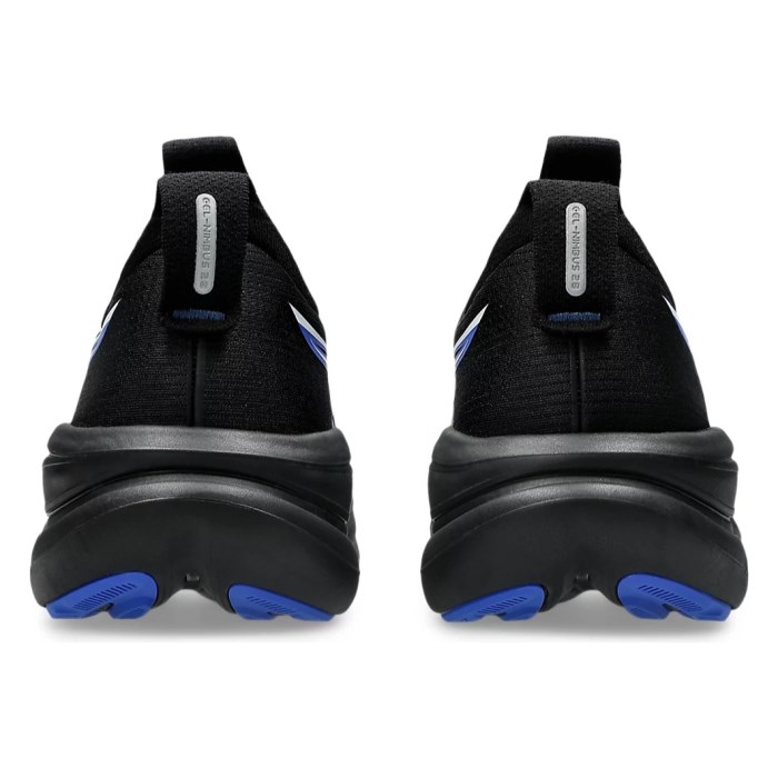 Asics Gel Nimbus 28 - Mens Running Shoes - Black/Neon Blue - image 5