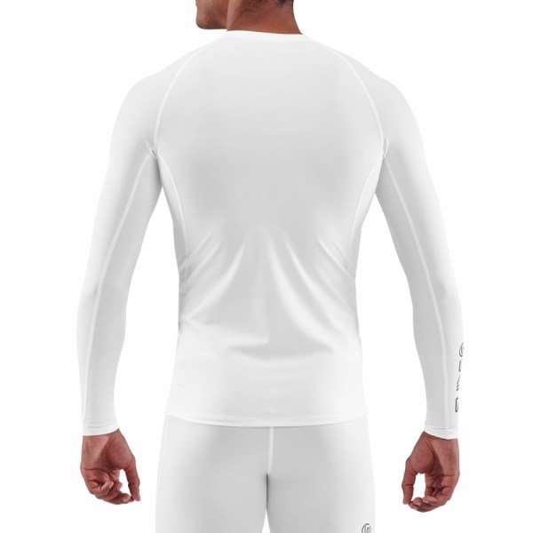 Skins Series-1 Mens Compression Long Sleeve Top - White
