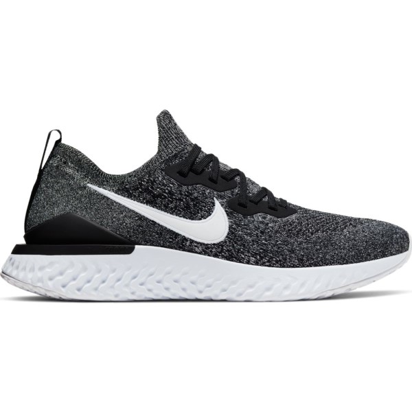 Nike Epic React Flyknit 2 - Mens Running Shoes - Black/White/Grey