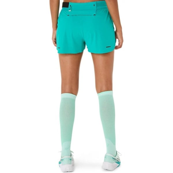 Asics Metarun Split Short - Womens Running Clothing - Wave Teal