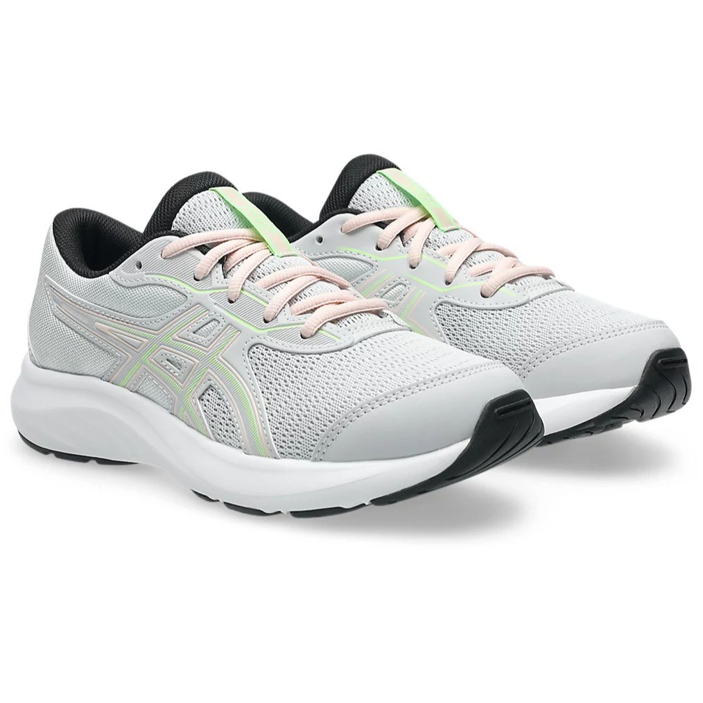 Asics Contend 9 GS - Kids Running Shoes - Glacier Grey/Illuminate Green