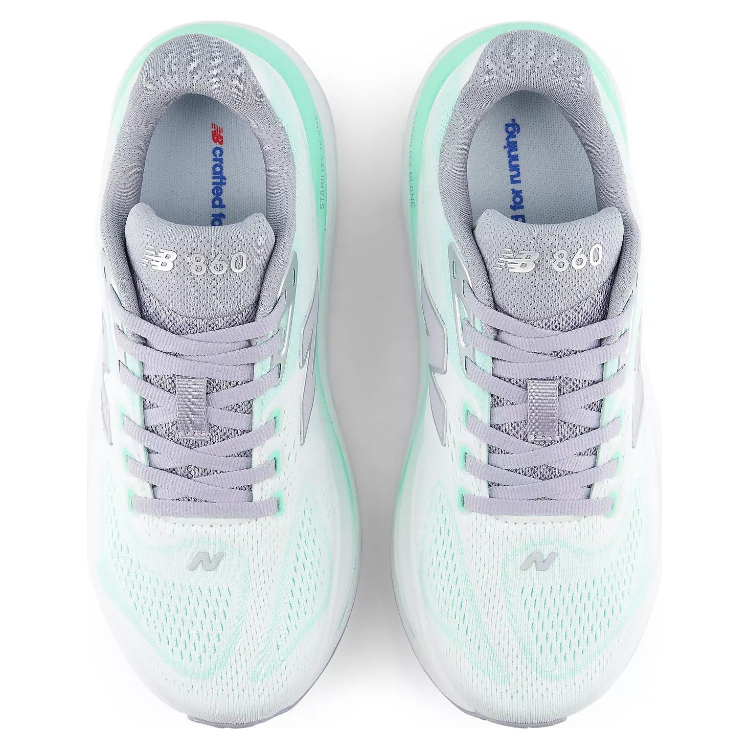 New Balance Fresh Foam X 860v15 - Womens Running Shoes - Bright Mint/NB White - image 3