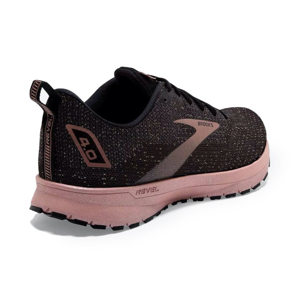 Brooks Revel 4 - Womens Running Shoes - Black/Ebony/Rosegold