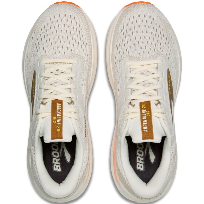 Brooks Adrenaline GTS 24 - Mens Running Shoes - Coconut/Portabella/Orange