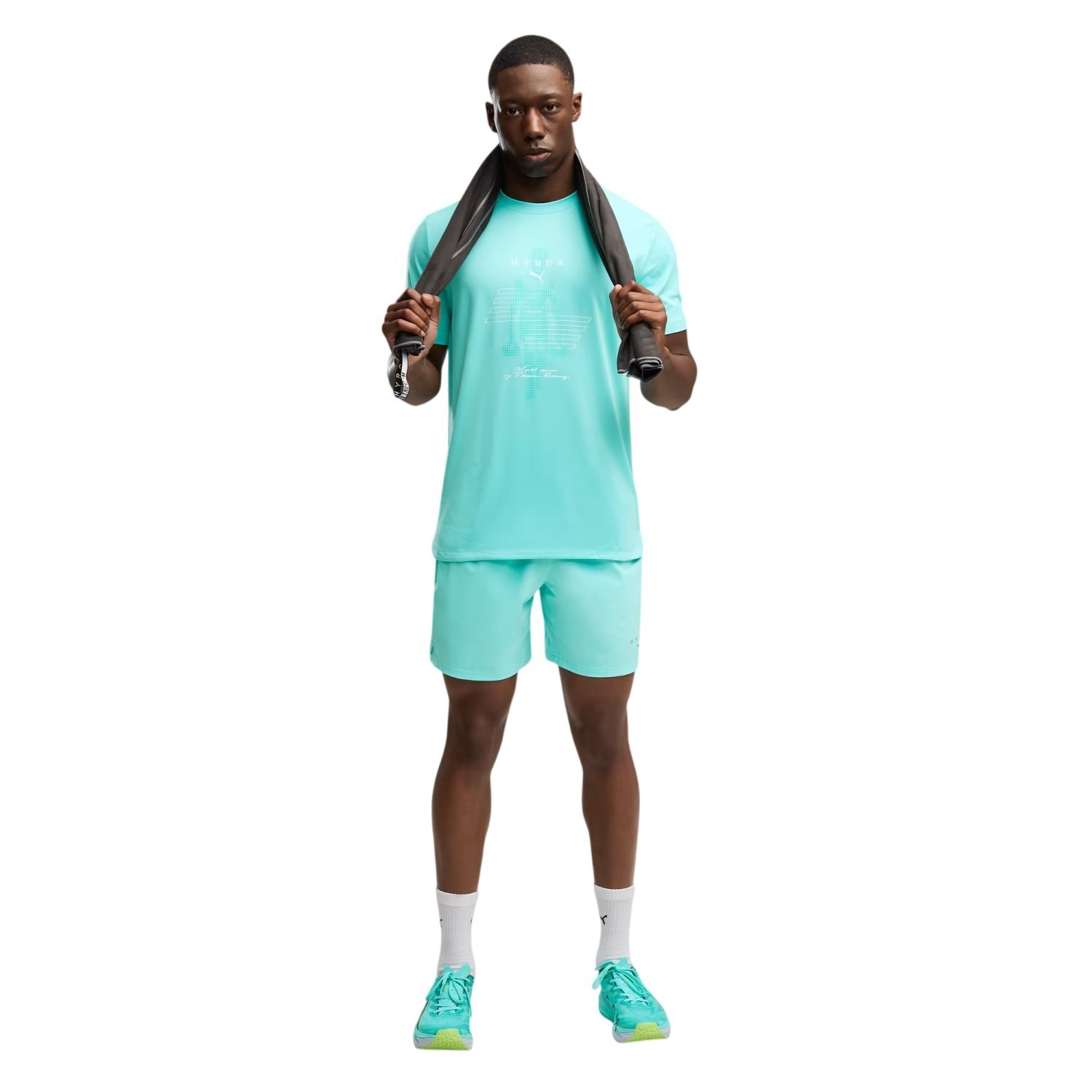 Puma x Hyrox Cloudspun ThermoAdapt Mens Running T-Shirt - Intense Mint - image 3