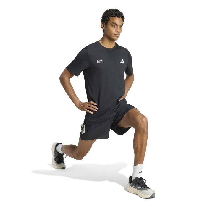 adidas Run Essentials Mens Graphic T-Shirt - Black - image 6