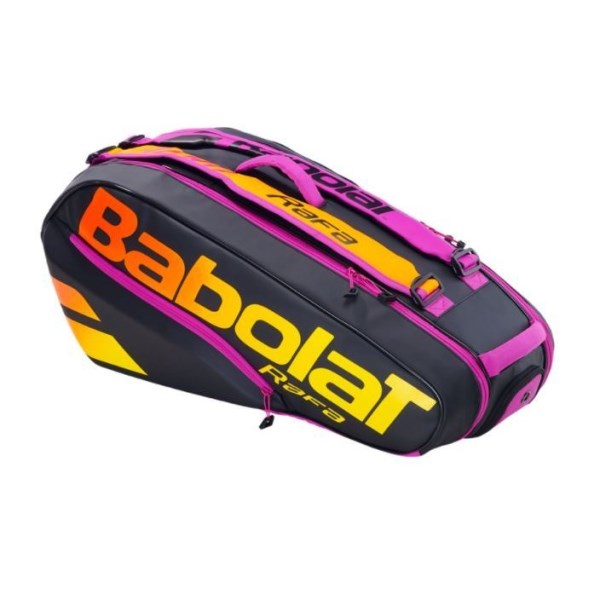 Babolat Pure Aero Rafa 6 Pack Tennis Racquet Bag - Black/Pink/Yellow/Orange