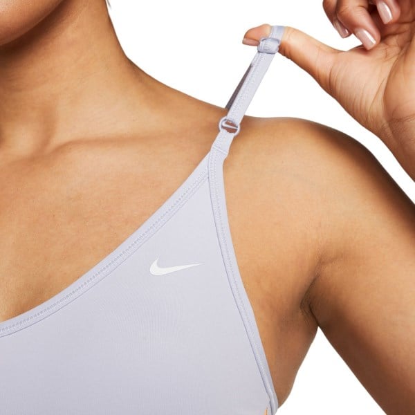 Nike Light Support Padded V Neck Womens Sports Bra - Oxygen Purple/Sundial/Indigo Haze/White