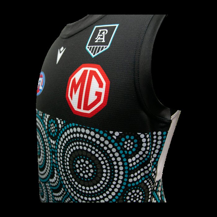 Macron Port Adelaide FC Unisex Indigenous Guernsey 2021 - Black