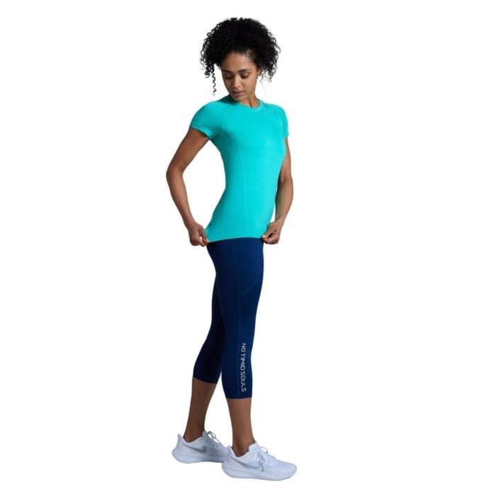 No Timid Souls GLIDE360 Womens Short Sleeve Top - Bondi Turquoise