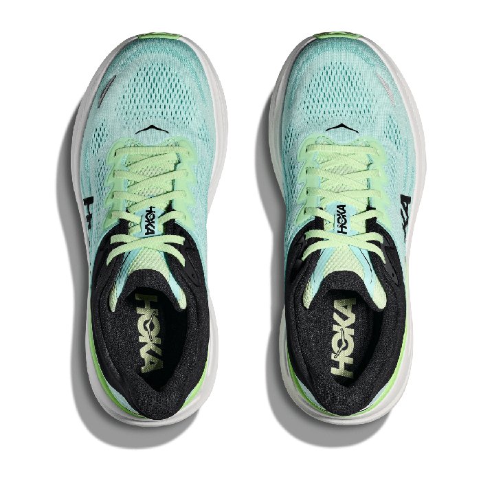 Hoka Bondi 9 - Mens Running Shoes - Luna Moth/Blue Spark