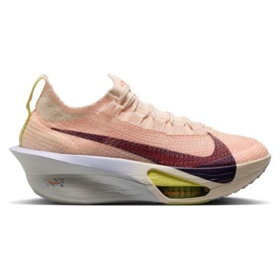 Nike Air Zoom Alphafly 3 - Womens Racing Shoes - Chalk/Purple Dynasty/Hyper Crimson