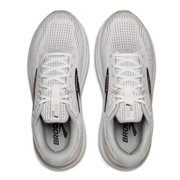 Brooks Ghost Max 2 - Mens Running Shoes - White/Pelican/Oyster