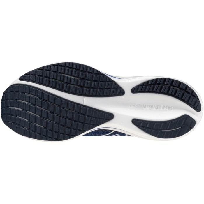 Mizuno Wave Rider 29 - Mens Running Shoes - Estate Blue/White/Lightning Yellow