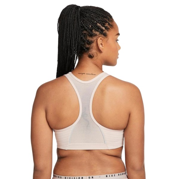 Nike Dri-Fit Swoosh Run Division Womens Sports Bra - Pink Oxford