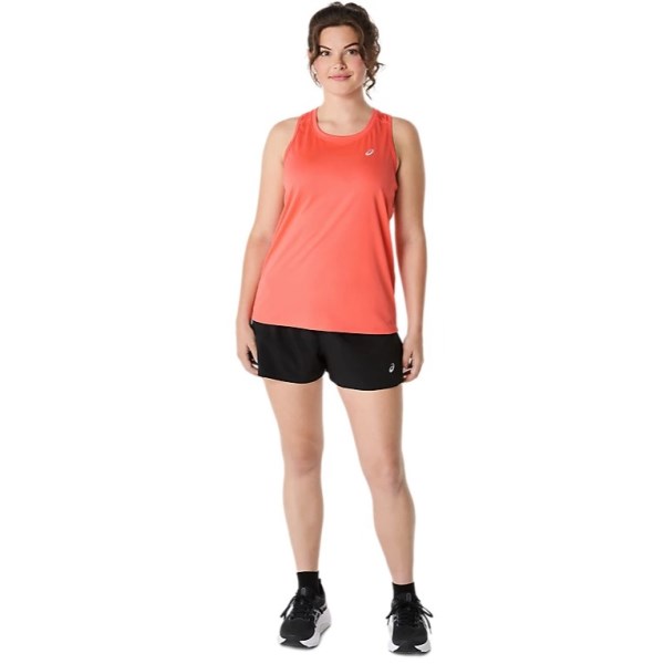 Asics Silver Womens Running Tank Top - Coral Reef