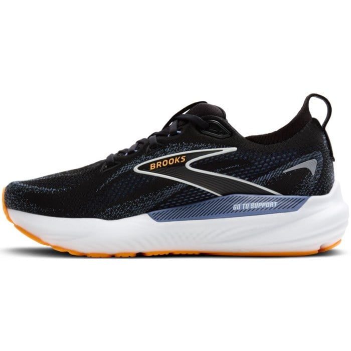 Brooks Glycerin GTS 22 - Mens Running Shoes - Black/Country Blue/Orange Pop