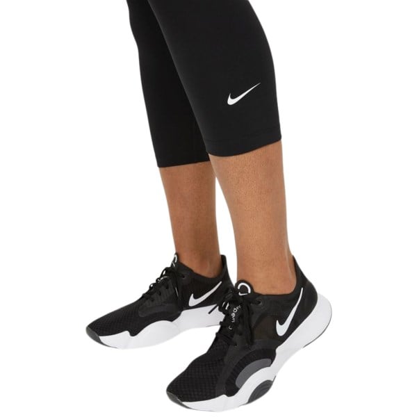 Nike One Mid-Rise Capri Womens Training Tights - Black/White