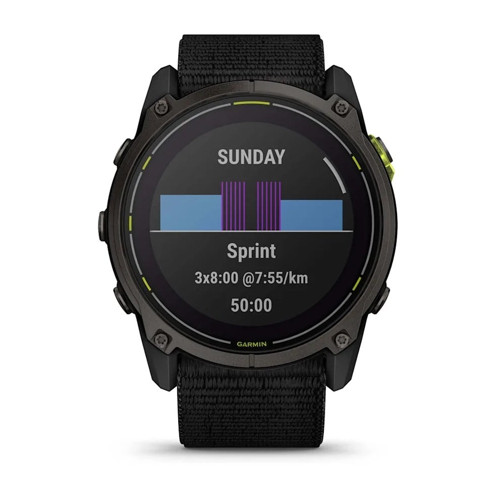 Garmin Enduro 3 DLC Titanium Performance Smartwatch - Carbon Grey/Black