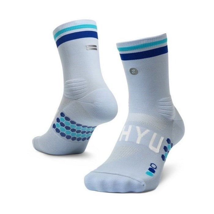 SHYU Half Crew Racing Socks - Ice/Blue/Azure