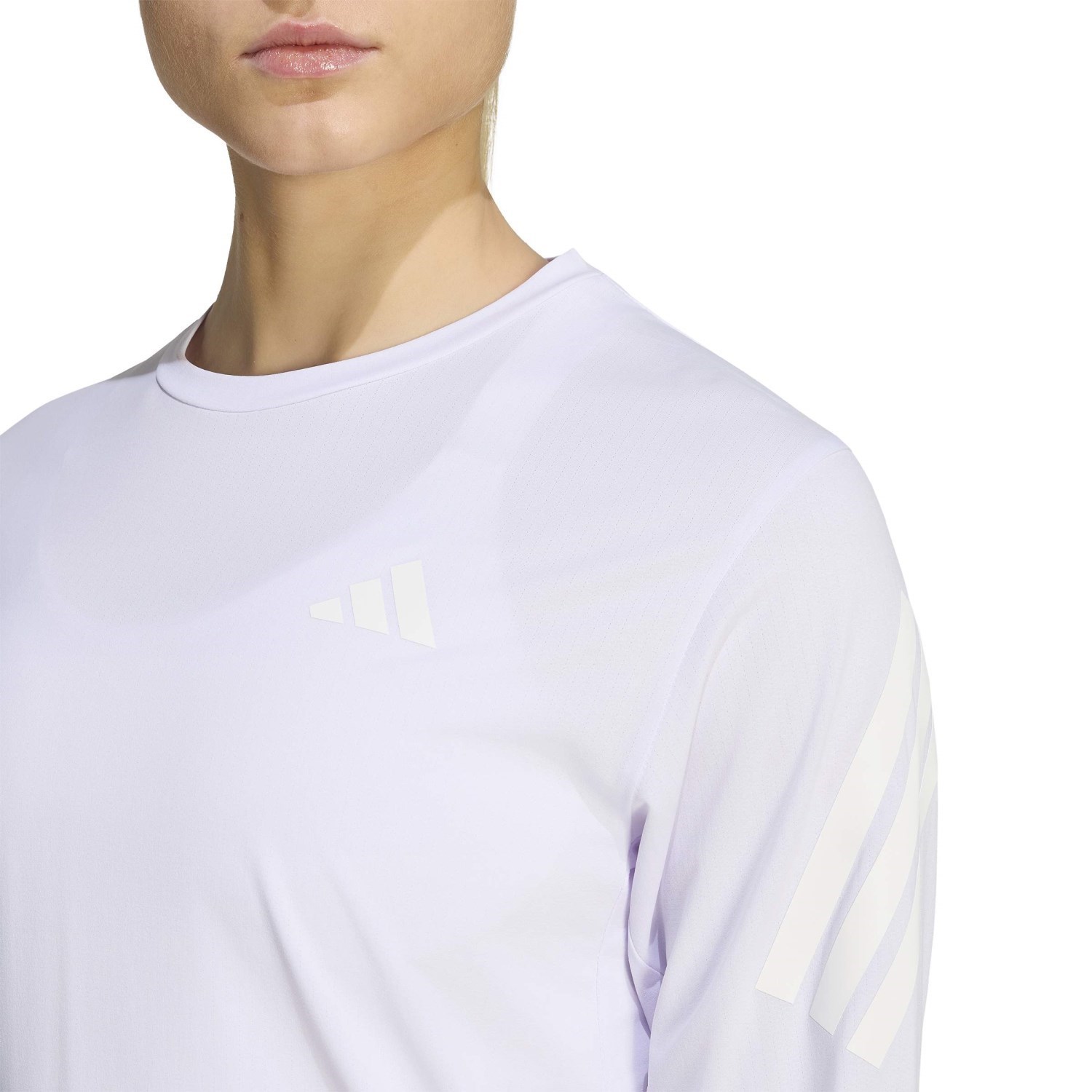 adidas ADI365 Climacool Womens Long Sleeve Shirt - Frozen Purple/White - image 3