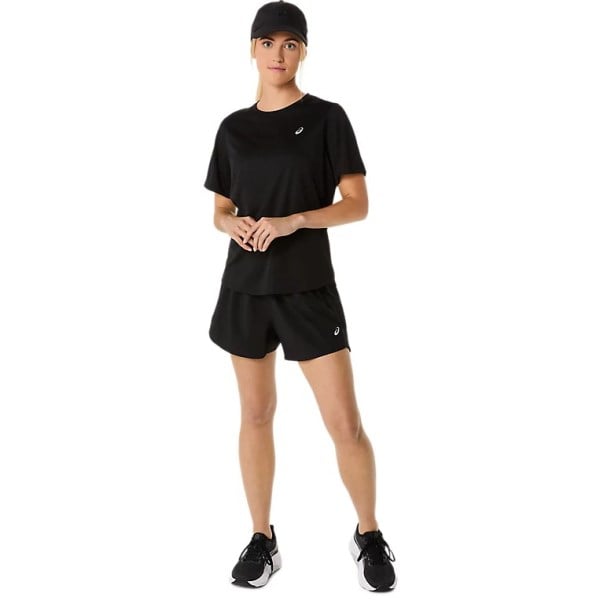Asics Silver 4 Inch Short - Womens Running Shorts - Performance Black