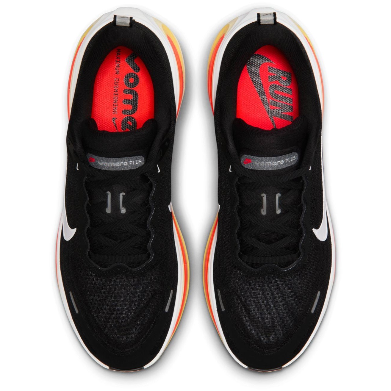 Nike Vomero Plus - Mens Running Shoes - Black/White/Bright Crimson/Sail