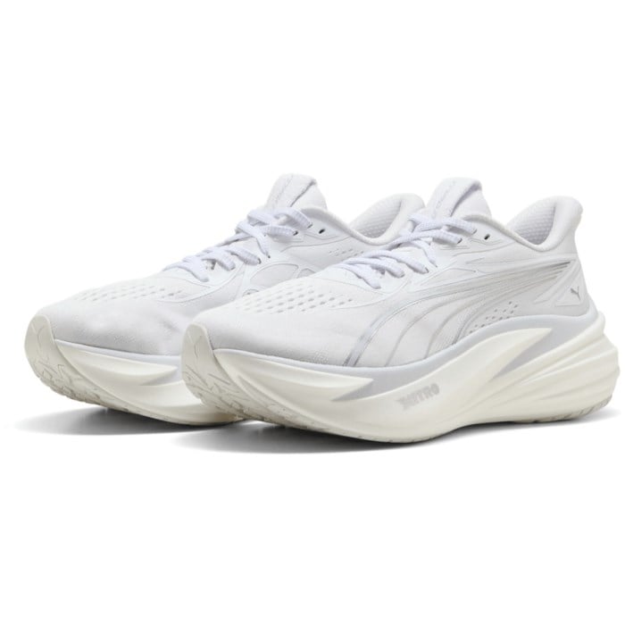 Puma MagMax Nitro 2 - Mens Running Shoes - Puma White/Silver Mist