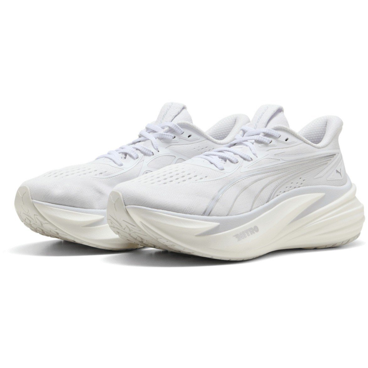 Puma MagMax Nitro 2 - Mens Running Shoes - Puma White/Silver Mist