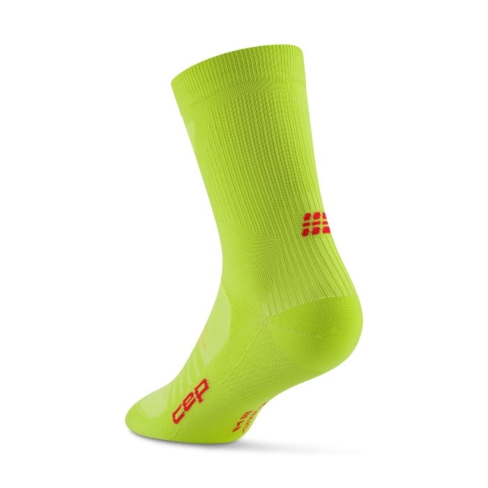 CEP Pro Run Ultralight Mid Cut Mens Compression Socks - Lime
