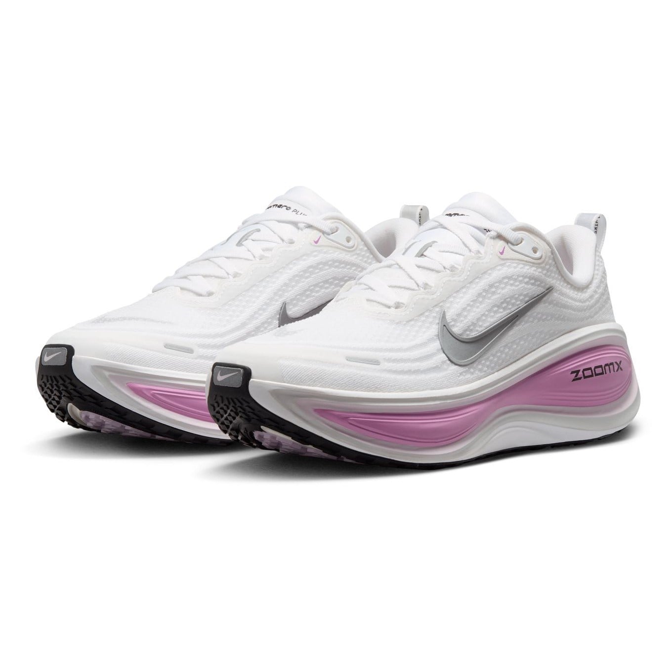Nike Vomero Plus - Womens Running Shoes - White/Metallic Silver Bleached/Lilac - image 3