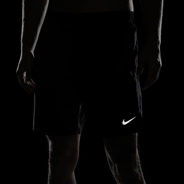 Nike Dri-Fit Challenger 7 Inch Brief-Lined Mens Running Shorts - Black/Reflective Silver