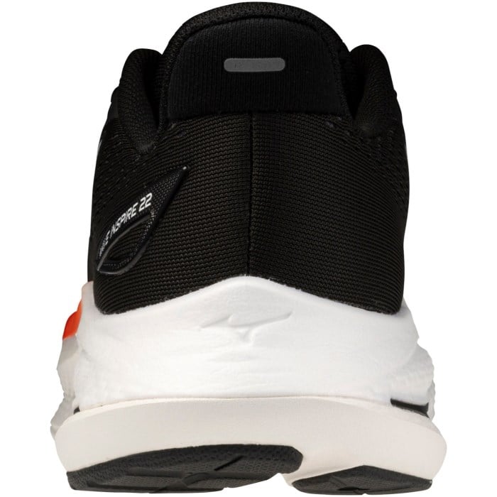 Mizuno Wave Inspire 22 - Mens Running Shoes - Black/Quiet Shade/Cherry Tomato