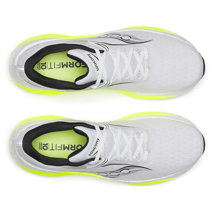 Saucony Triumph 22 - Mens Running Shoes - White/Citron