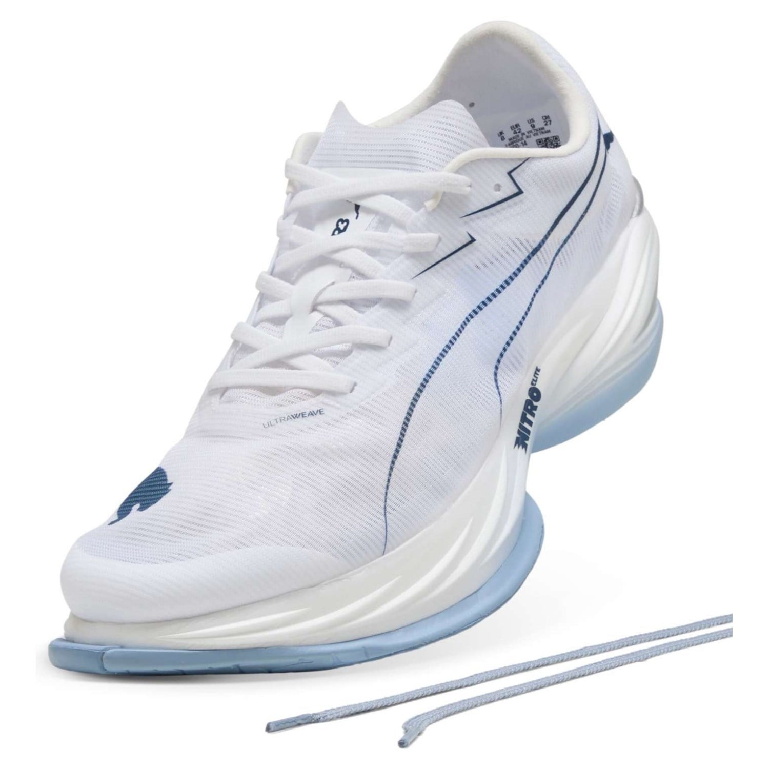 Puma Fast-R 3 Nitro Elite - Mens Racing Shoes - White/Chambray Blue