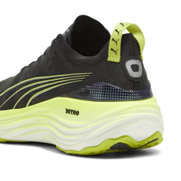 Puma ForeverRun Nitro - Mens Running Shoes - Black/Lime Pow/Mineral Gray