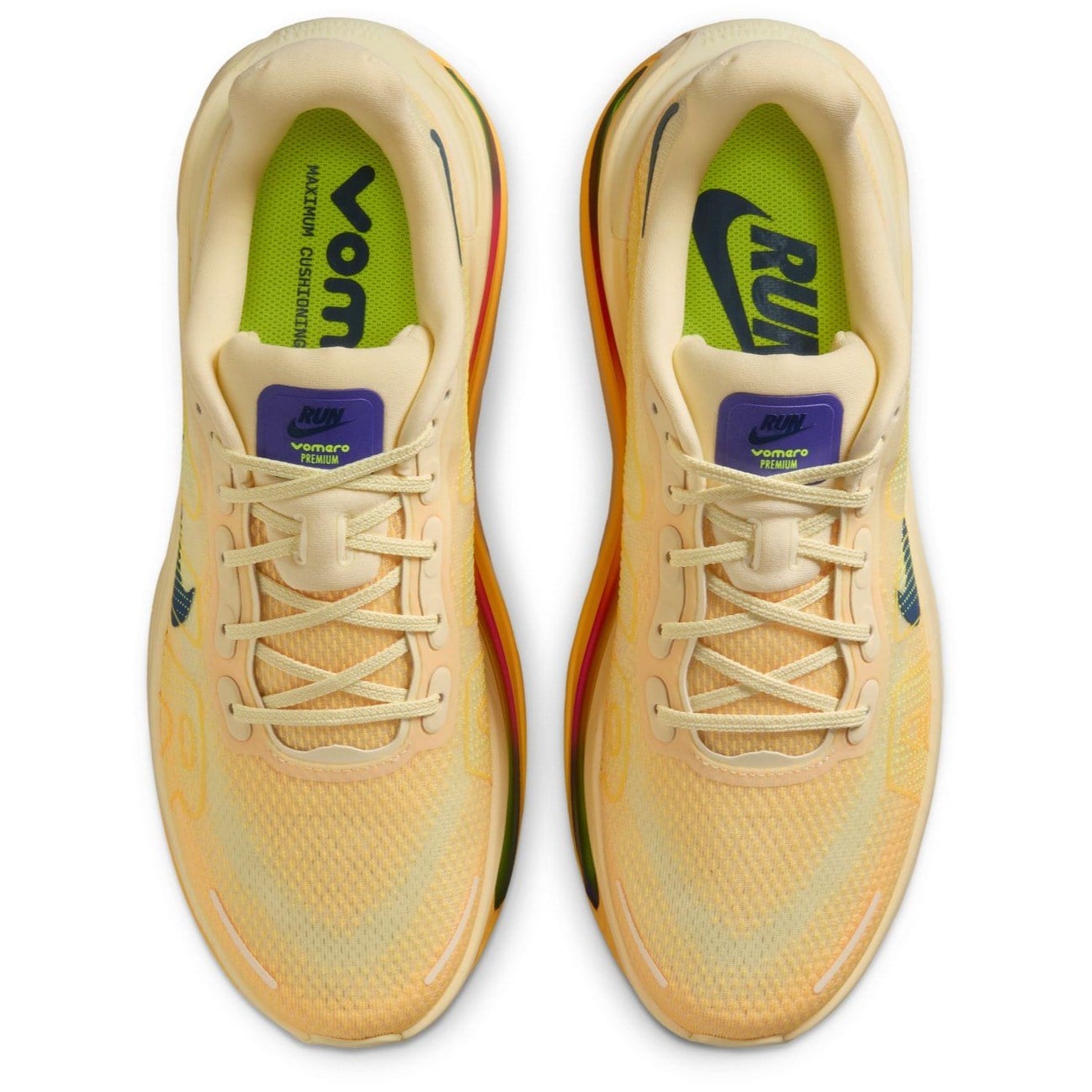 Nike Vomero Premium - Mens Running Shoes - Alabaster/Blue Void/Citron Pulse