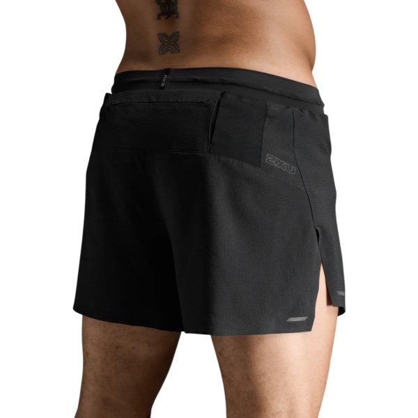 2XU Mens Light Speed 5in Shorts - Black/Black Reflective