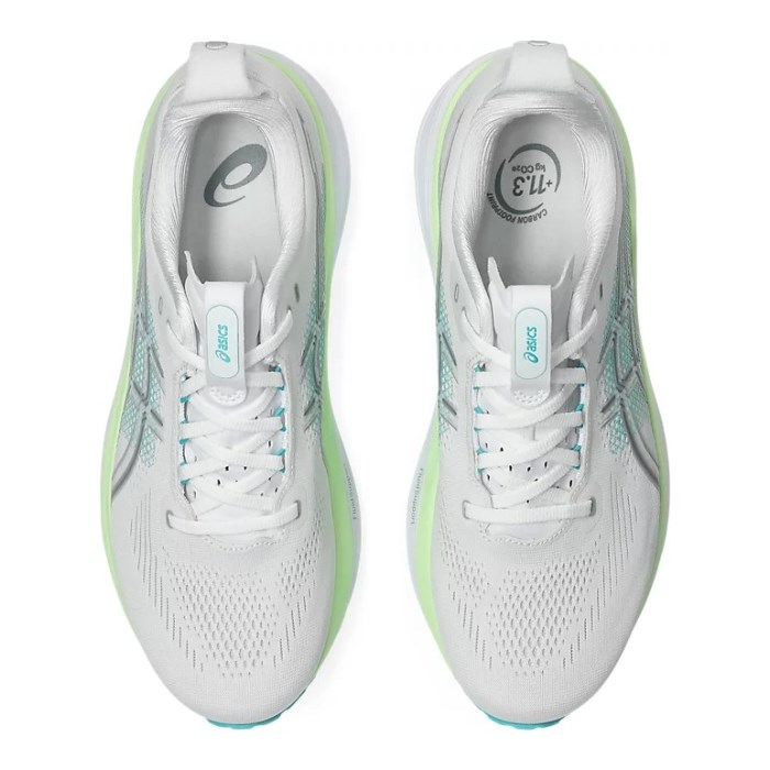 Asics Gel Kayano 33 - Mens Running Shoes - White/Energy Aqua - image 3