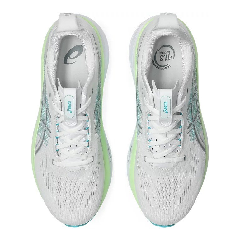 Asics Gel Kayano 33 - Mens Running Shoes - White/Energy Aqua - image 3