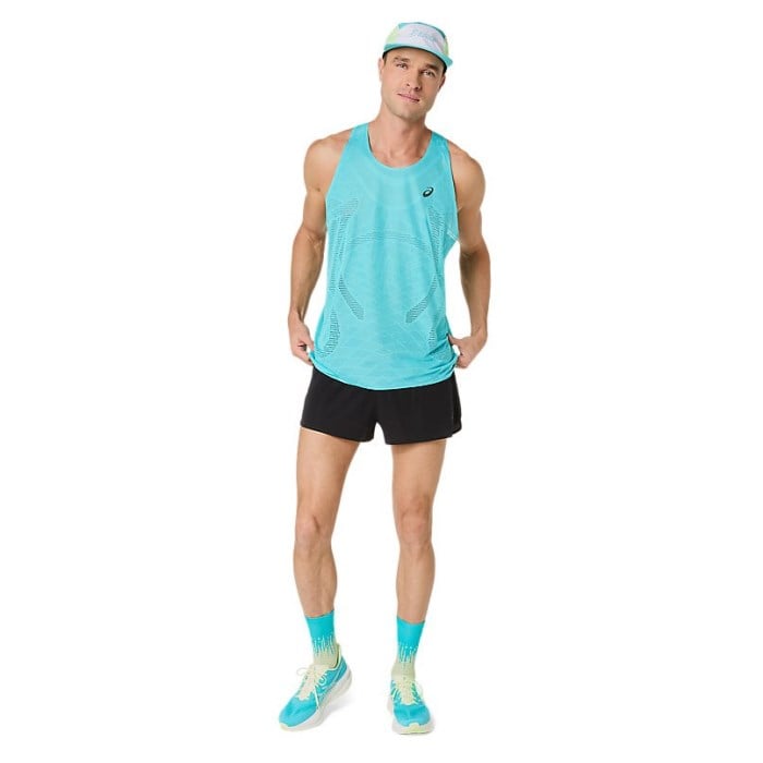 Asics MetaRun Mens Singlet - Energy Aqua - image 5
