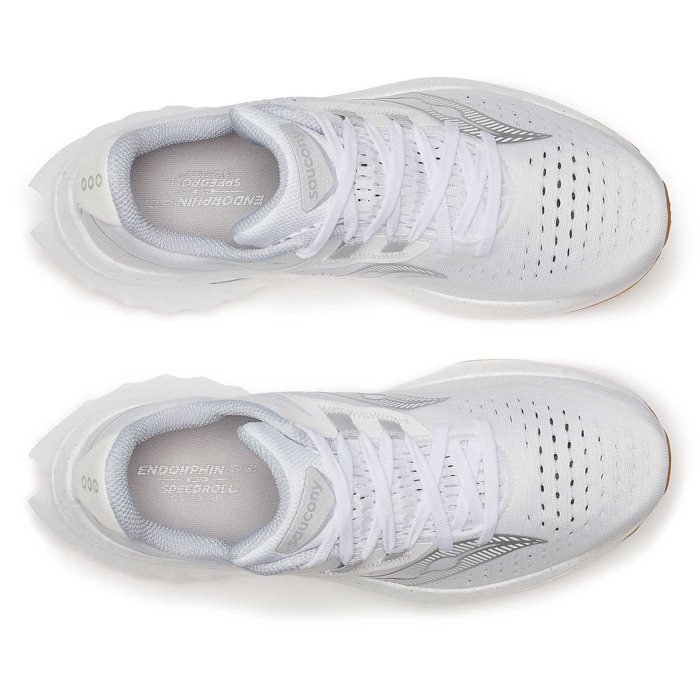 Saucony Endorphin Speed 4 - Womens Running Shoes - White/Gum