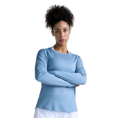 2XU Womens Aero Long Sleeve Top - Blue Shade/Blue Shade Reflective