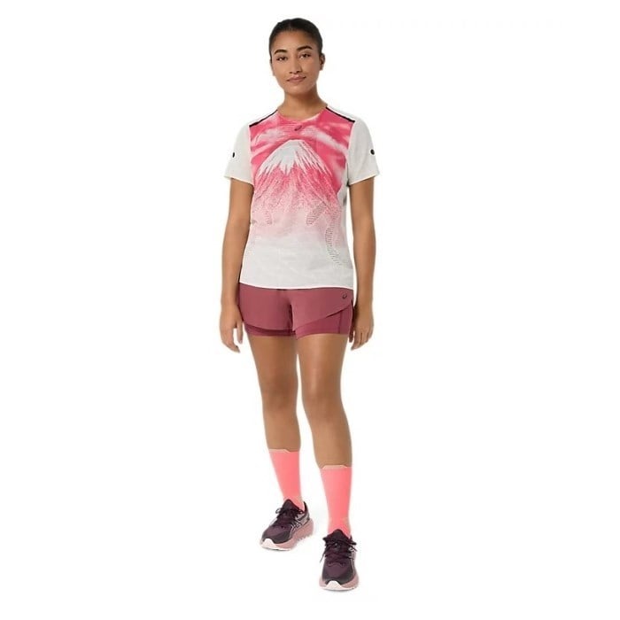 Asics Fujitrail Elite Womens Shorts - Brisket Red - image 8