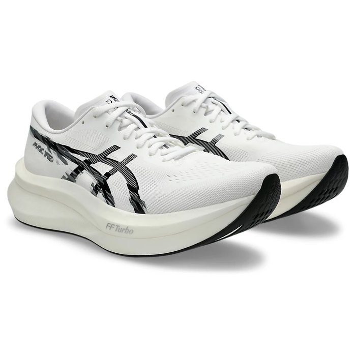 Asics Magic Speed 4 - Mens Road Racing Shoes - White/Black