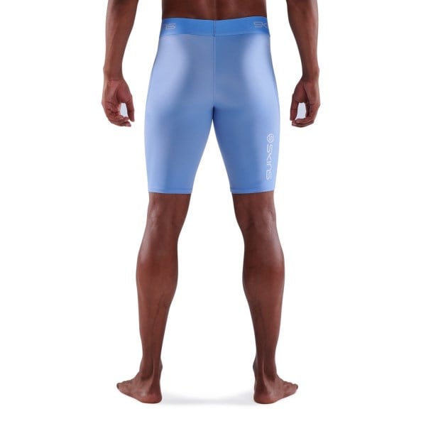 Skins Series-1 Mens Compression Half Tights - Sky Blue