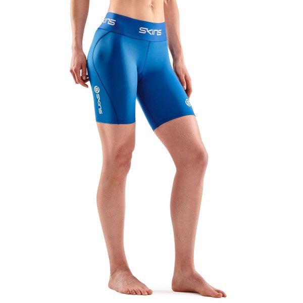 Skins Series-1 Womens Half Compression Tights - Bright Blue